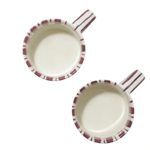 Noon & Moon Coffee Cup, Cherry Lacquer Set of 2 - Picture 5 of 6